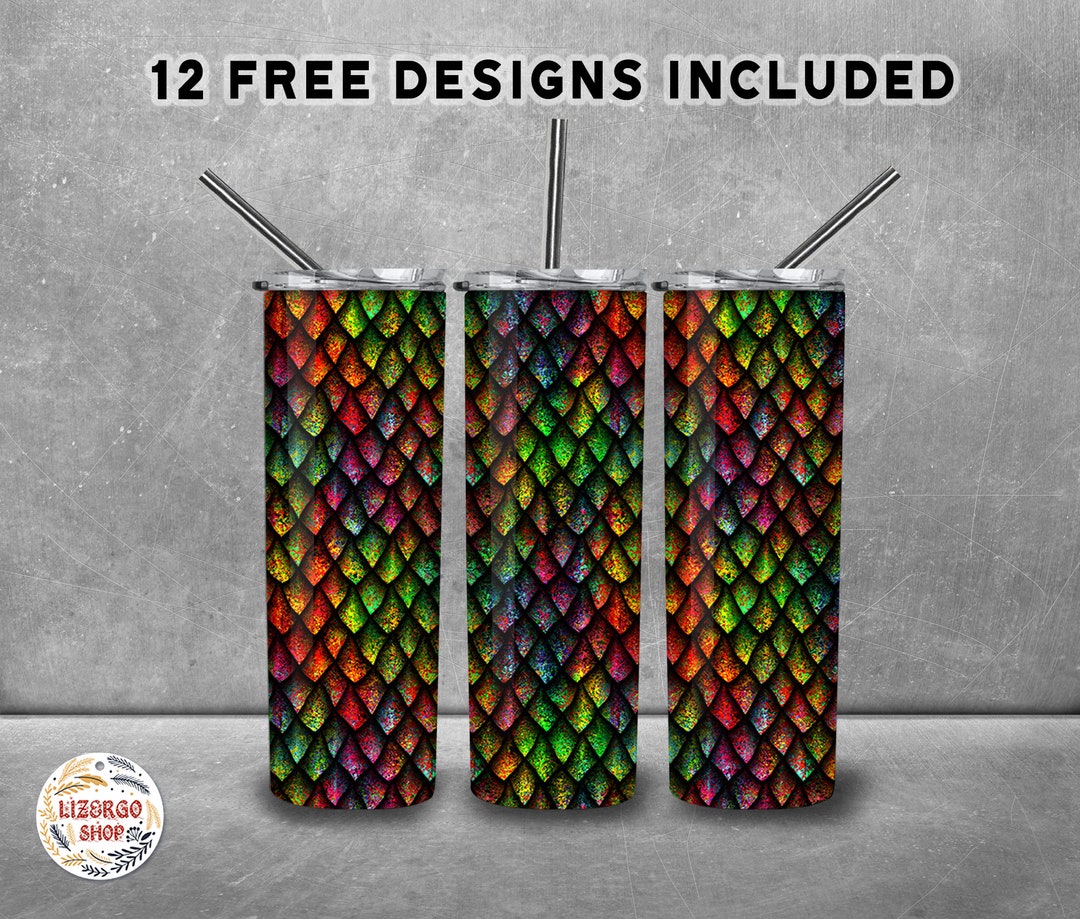 Dragon Scales Tumbler 20 Oz Skinny Sublimation Etsy