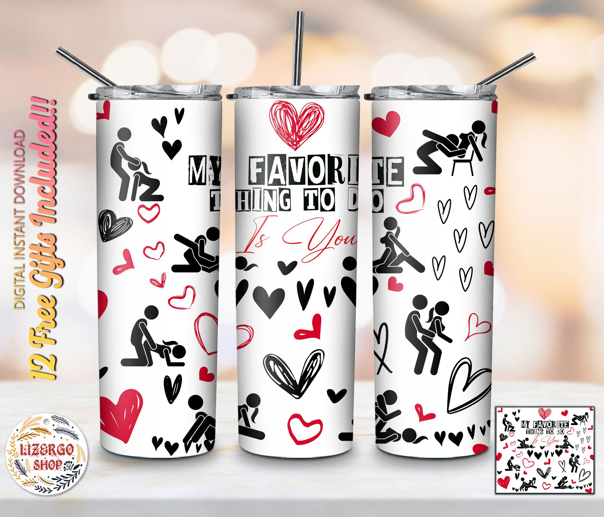 Happy Valentine's Day Design Png, Valentines 20oz Skinny Tumbler, Heart  Tumbler Wrap, Valentine's Day Gift, Love Tumbler With Lid And Straw,  Instant Download - So Fontsy