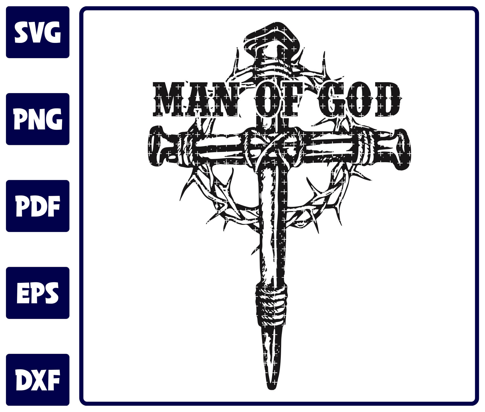 Man of God Cross SVG Father's Day SVG Sublimation PNG - Etsy