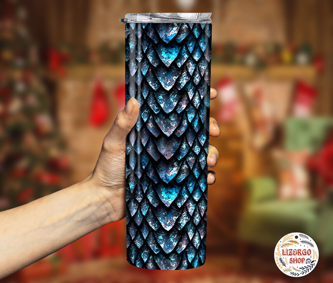 Dragon Scales Tumbler 20 Oz Skinny Sublimation Etsy