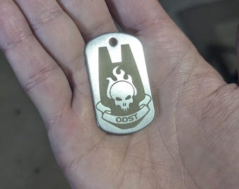 Halo UNSC Dog Tags (personalized) Stainless Steel or 24K Gold