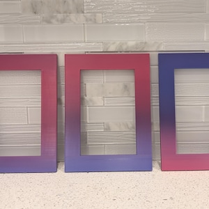 Marco de fotos magnético con degradado de color, 4 x 6, impreso en 3D, colorido, para decoración del hogar.