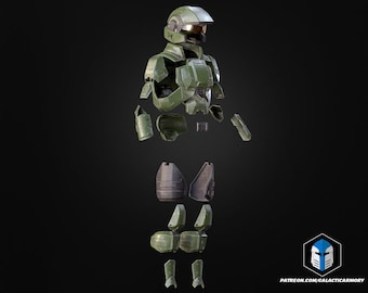 Halo UNSC Marine Armor (Full Kit) | Custom Sized 3D Printed Cosplay Suit | Wearable Sci-Fi Armor | Premium Halo Costume Prop