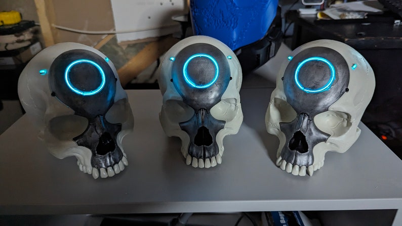 Odie's Prop Shop 3D printed sci-fi skull collectible
