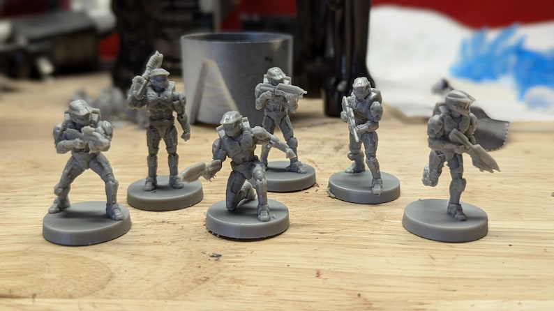 Miniature Spartan Figures — photographed physical product