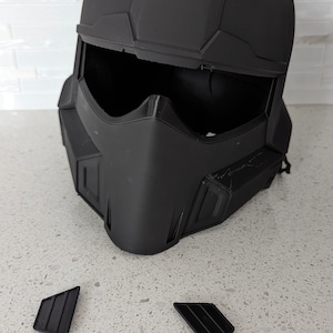 3D Printed Helldriver B-01 Helmet Raw Kit - DIY Cosplay Prop - Unfinished, Customizable Sci-Fi Helmet