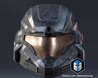 Aangepaste 3D-geprinte Halo Noble 6-helm - draagbare replica op ware grootte - perfect voor cosplay- en gamingfans