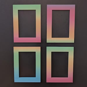 Rainbow Magnetic Photo Frame | 4x6 Frame | 3D Printed Colorful Magnet Frame | Locker Photo Holder | Rainbow Gradient Home Decor