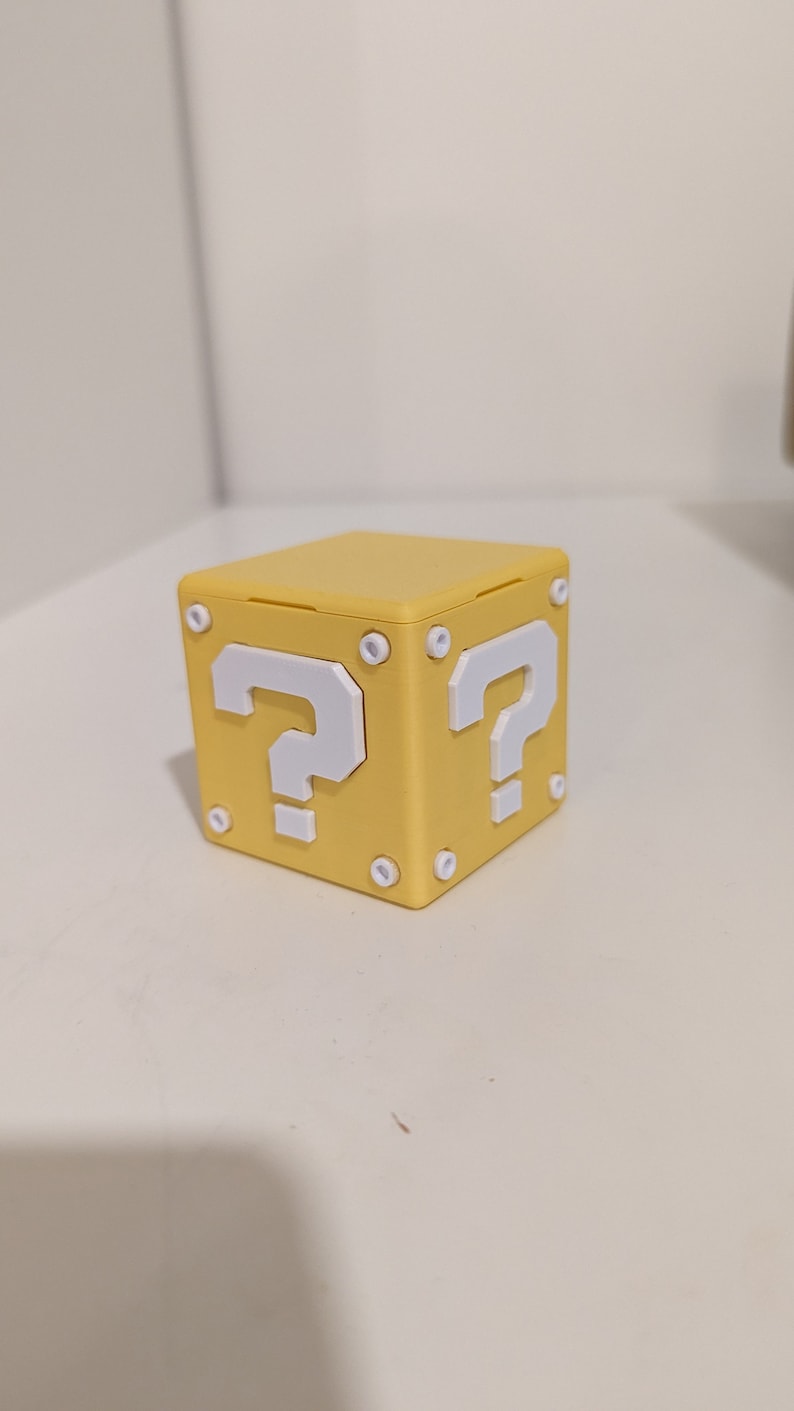 Question Block Cartridge Storage — photographed physical product