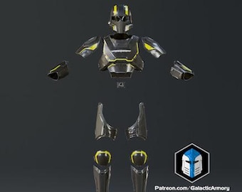 Helldiver Armor Set (3D Printed) – Custom Scaled | Raw PLA Kit | Galactic Armory Inspired