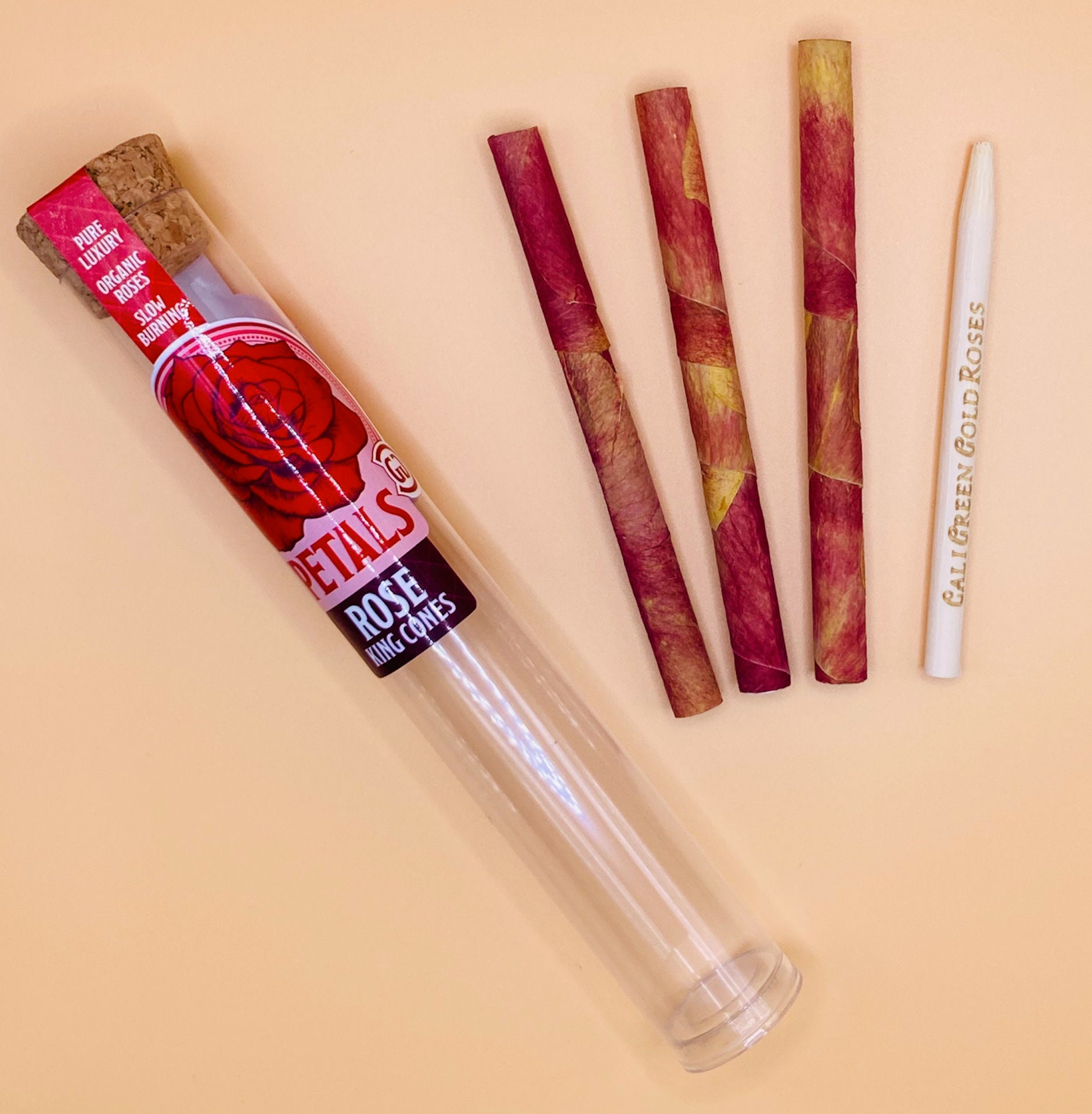 6 King Size Red Rose Petal Preroll Cones With Filter l Natural Hand-Rolled  Rose Cones l Made With Organic Rose Petals