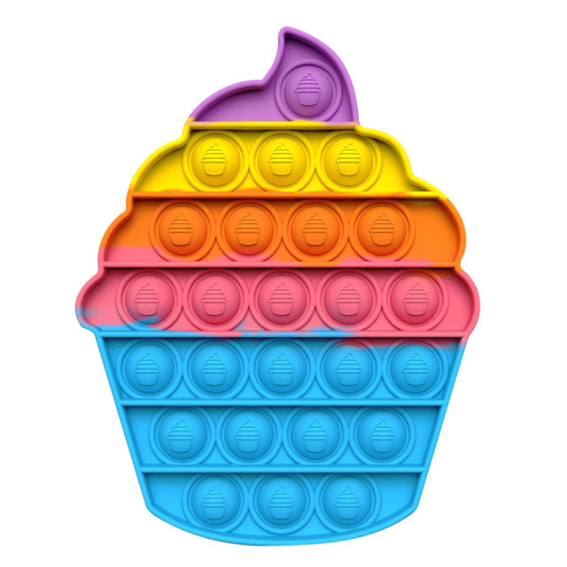 Ice Cream Pop It Fidget Toy Bundle Antistress Bubble Etsy