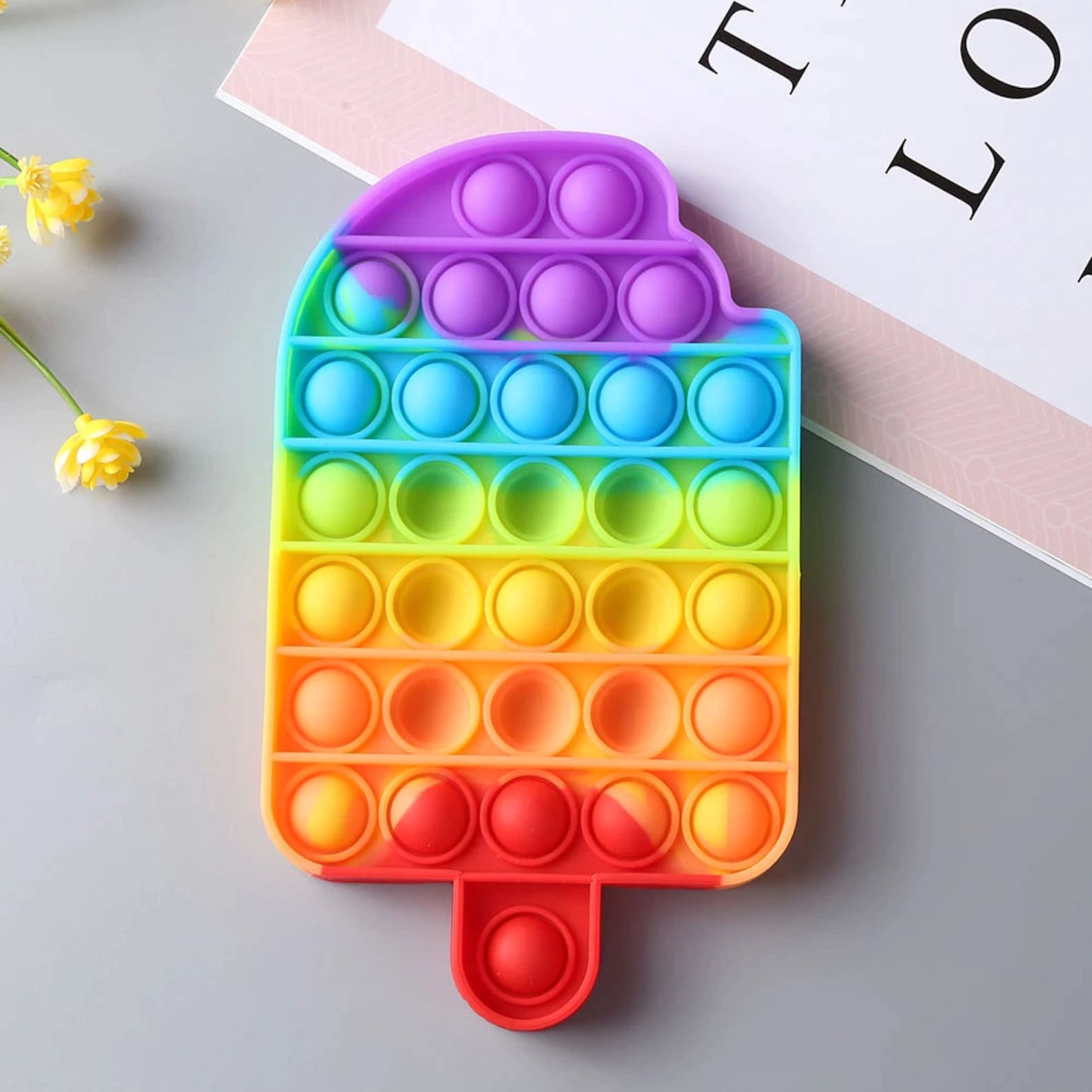 Ice Cream Pop It Fidget Toy Bundle Antistress Bubble Etsy