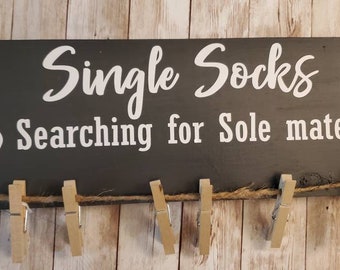 Single Socks Searching for Sole Mate Wall Decor