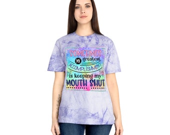 Sometimes My Greatest Accomplishment is Keeping My Mouth Shut Unisex Color Blast T-Shirt