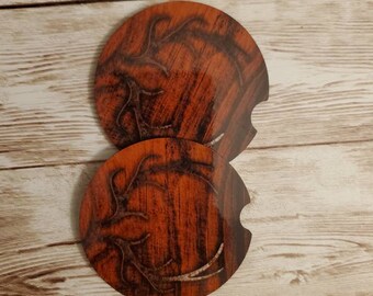 Wood Grain Antler Car Coaster