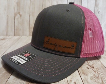 Dog Mom Trucker Hat | Leather Patch |