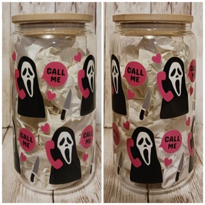 Ghost Face | Call Me | 16oz Glass Cup
