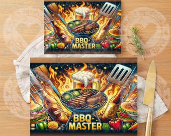 BBQ Master Grilling Tempered Glass Cutting Board