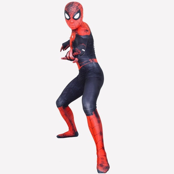 Far From Home Spider-man Black and Red Battle Damage Cosplay - Etsy