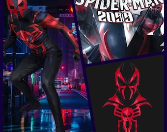 US 2099 New Era Ultimate Spider Halloween Black Cosplay Cool Zentai Costume