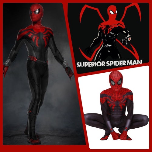 Superior Spider-man Black and Red Cosplay Costume Detached - Etsy Australia