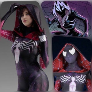 Black Venom Costume of Gwen Cosplay NEW - Women / Girls