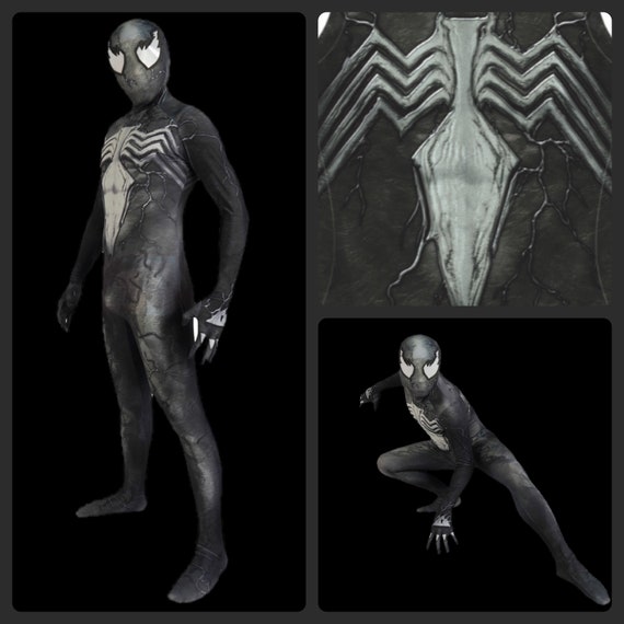 Symbiote Miles Morales Spider Girl Costume Cosplay Lycra Spandex