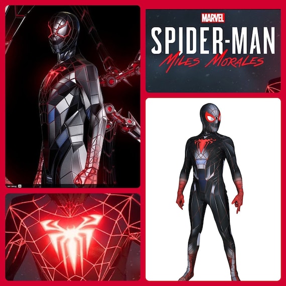 Déguisement Spiderman Miles Morales Cosplay Costume avec Masque