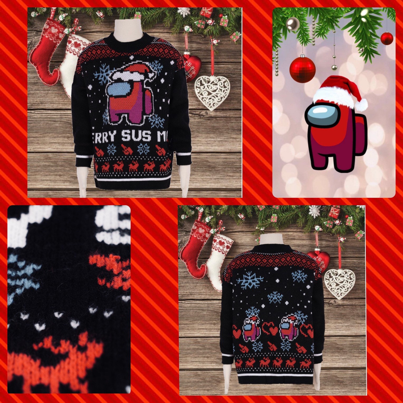 among us christmas sweaters