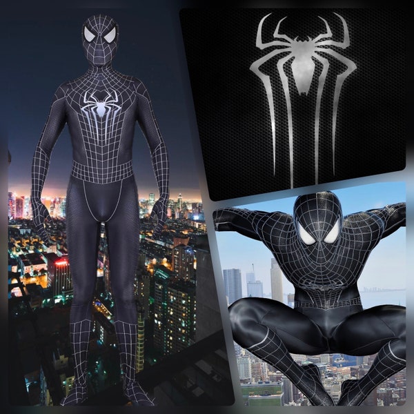 Black TASM Spider suit cosplay costume Amazing