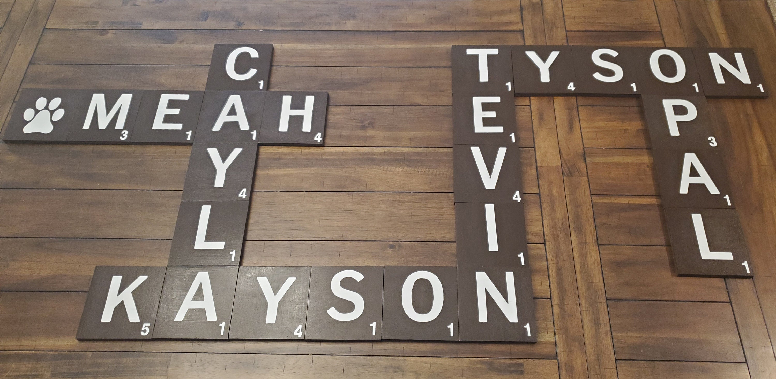 Scrabble Azulejos Arte de la pared / Scrabble arte de la pared | Etsy