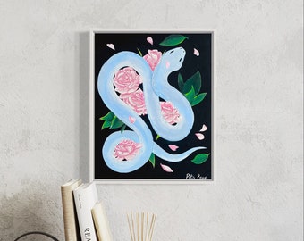 Floral Snake - Art Print