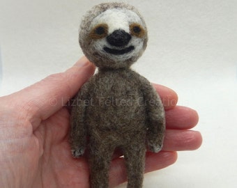Cute sloth decoration, felted sloth