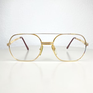 Occhiali da vista vintage Christian Dior Monsieur 2357 placcati in oro, montatura oversize da aviatore, occhiali firmati anni '80.