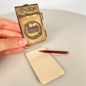 Antique French Miniature Notebook Holder Art Nouveau Souvenir L'Opéra Paris Palais Garnier Small Parisian Vintage Notepad Mini Pencil