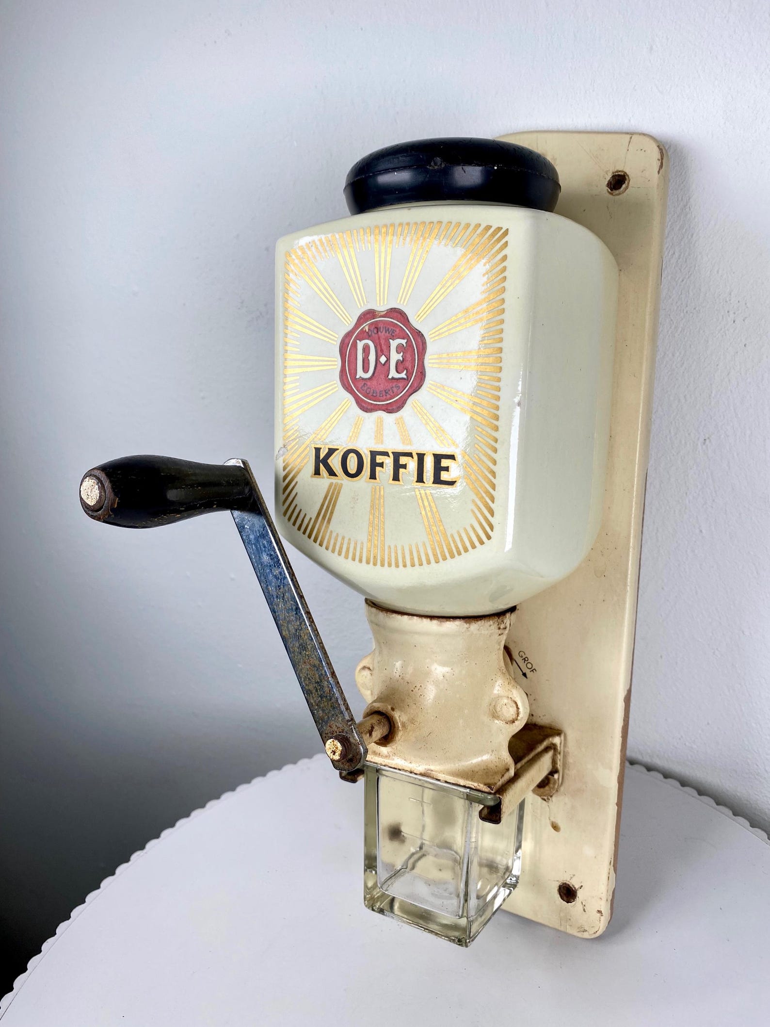 Vintage Coffee Bean Grinder - Wall Mounted 1950s-60s Retro Coffee Mill ...