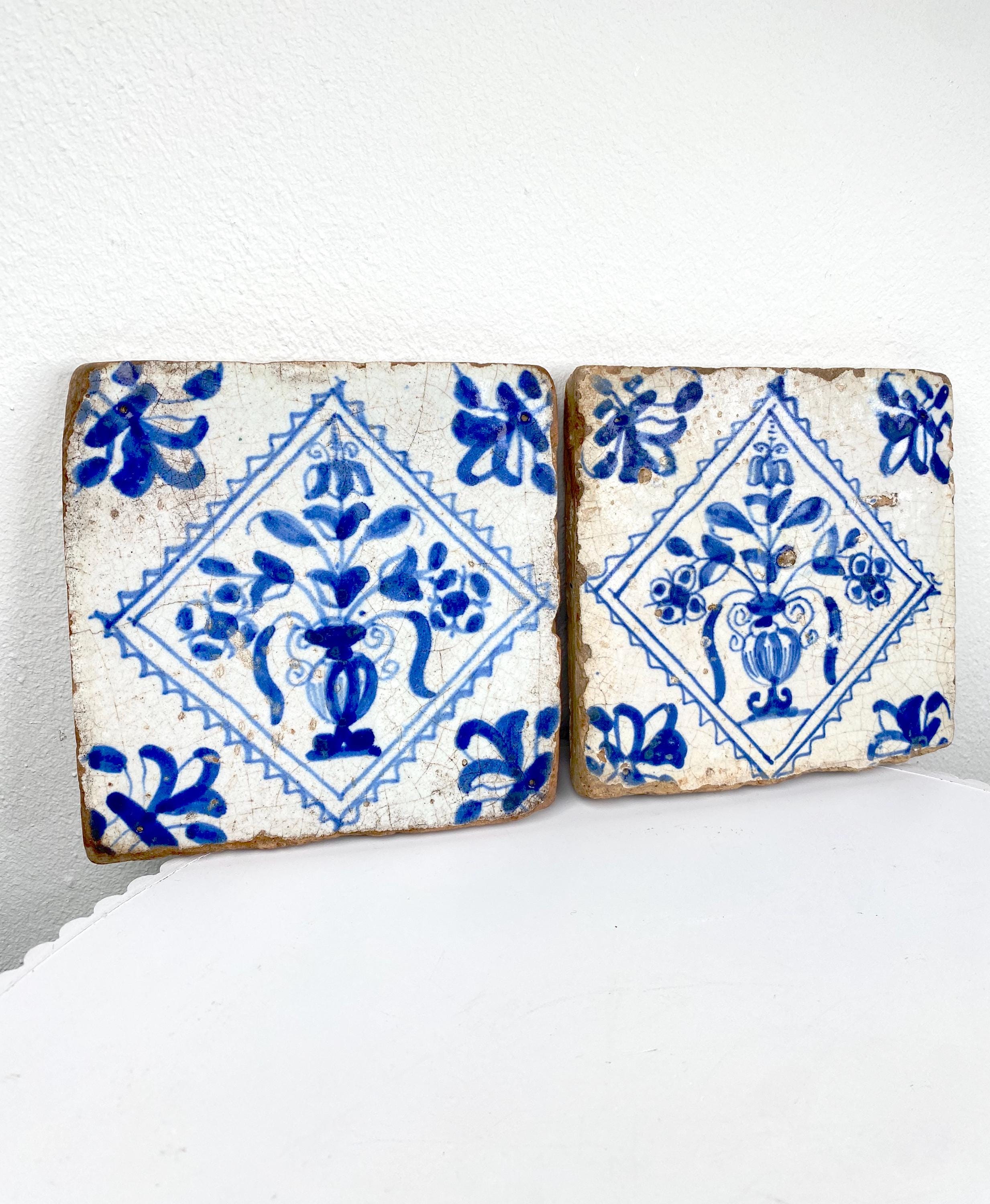 Antique Dutch Delft Tiles Set - Etsy