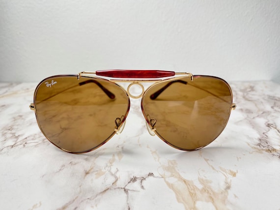 美品 Ray-Ban サングラス ゴールド べっ甲 ボシュロム W2188 希少 レイバン ボシュロム ゴールド べっ甲 サングラス ビンテージ 美