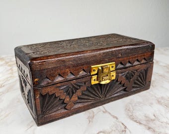 アンティーク 1900 年代 木製 オランダ オランダ お土産箱 小物