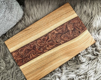 Cutting board Kitchen board Serving board Oak Oak wood and epoxy resin