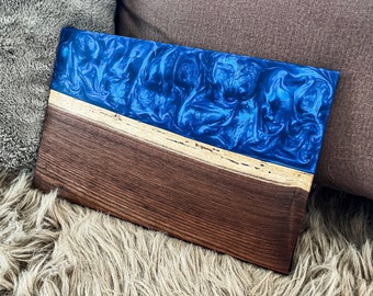 Cutting board Kitchen board Serving board Walnut Walnut wood and epoxy resin