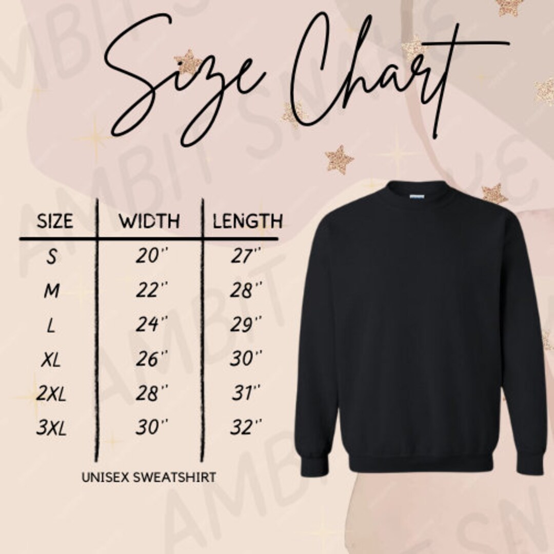 Gildan 18000 Size Chart, Gildan 1800 Mockup Cute Background Gildan