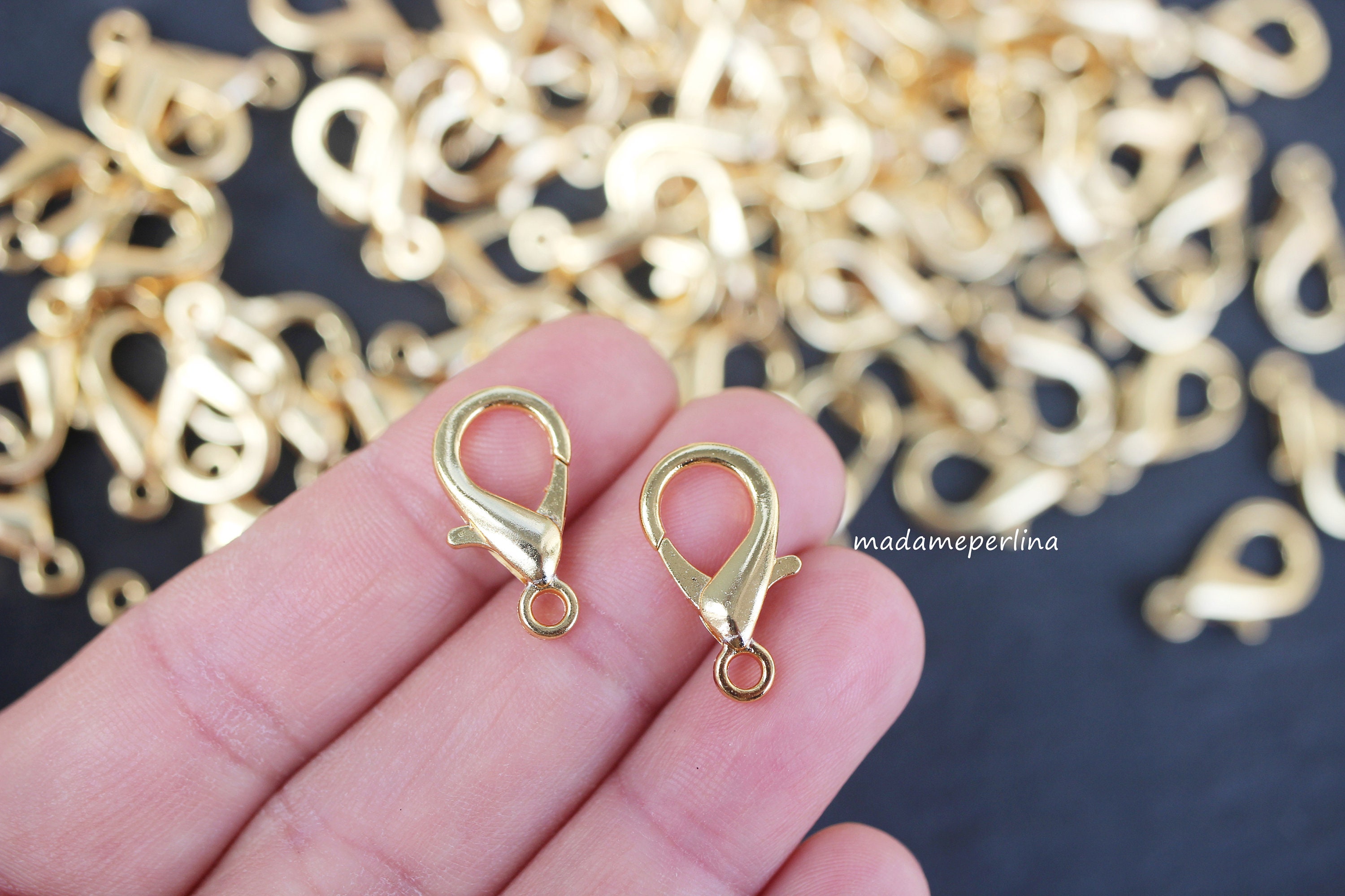 4 Lobster Large Clasps 24K Gold Plated Clasp 21x11mm Turkish Etsy UK