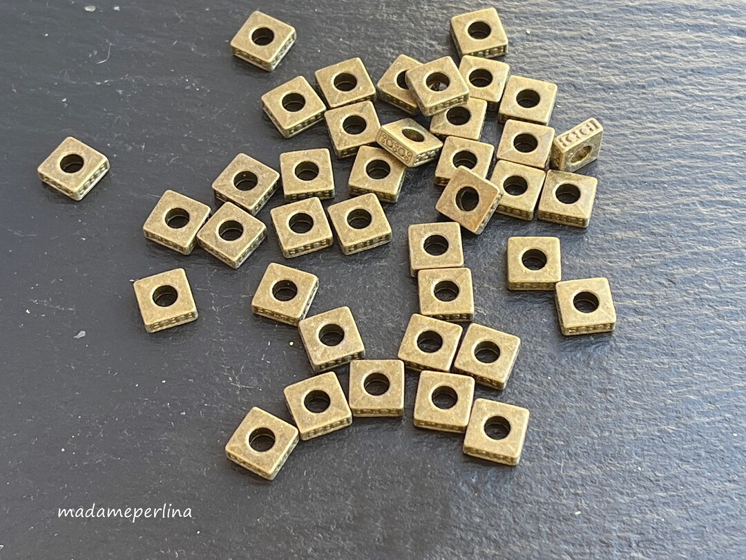 Perlina Distanziatore In Argento 925 Materia - 0.7x9 Mm, Per Bracciali, Design A Strisce, Senza Filettatura - Foto 10