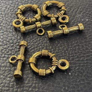 3er Set Toggle Spangen Bronze überzogene Spange türkischen Schmuck mdla0759C