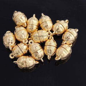 1    Magnet Clasp Gold plated strong barrel Turkish jewelry findings supply mdla0105C