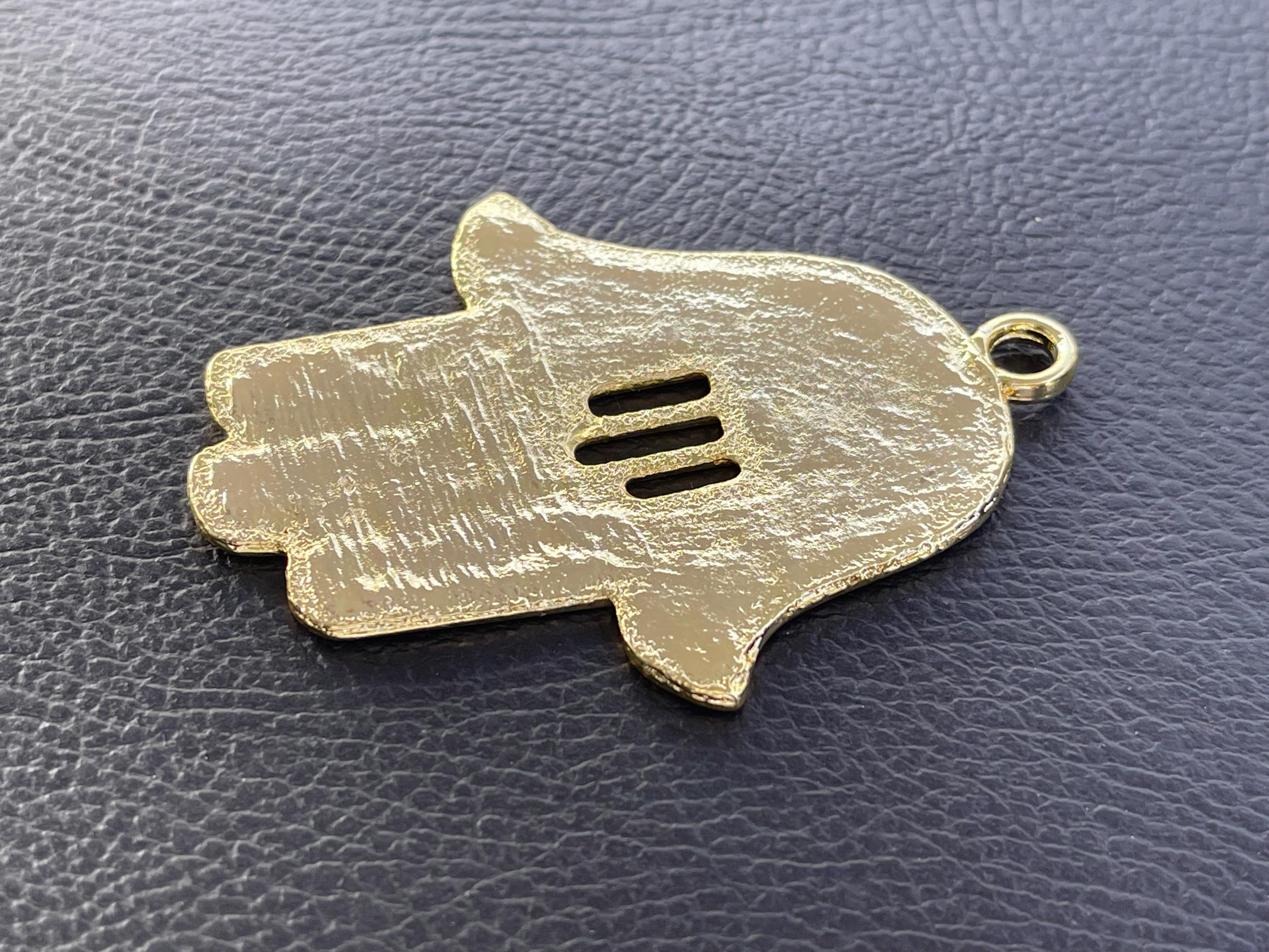 ゴールドハムサハンドペンダント、邪眼のお守りチャーム、ファティマの