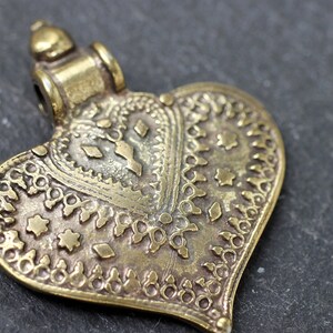 1  Heart Pendant Bronze plated  Turkish Jewelry supply mdla0784C
