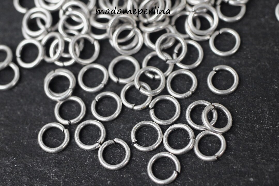 Matte Silver Plated Jump Split Rings 5mm Connectors for Jewelry Making ...